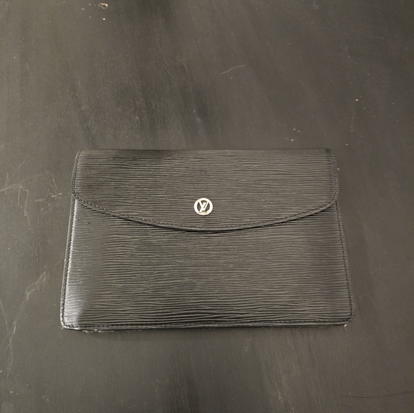 Authentic Vintage Louis Vuitton Epi Montaigne 27 Clutch Bag Noir - Picture 1 of 6